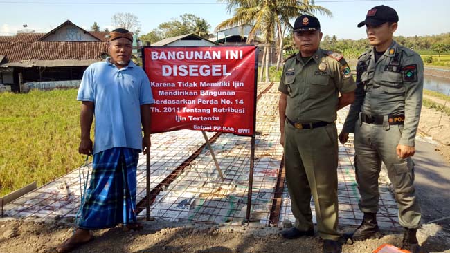 Pol PP Pasang Papan Larangan Mendirikan Bangunan di Atas Tanah Negara