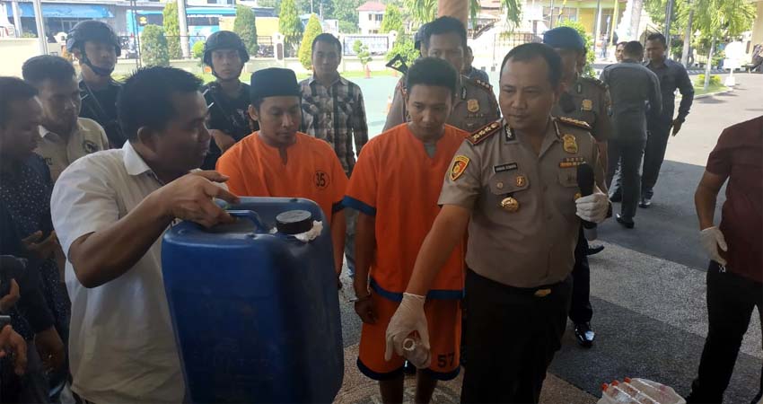 Home Industri Miras Oplosan Digerebek Satgas Garda Blambangan Polresta Banyuwangi