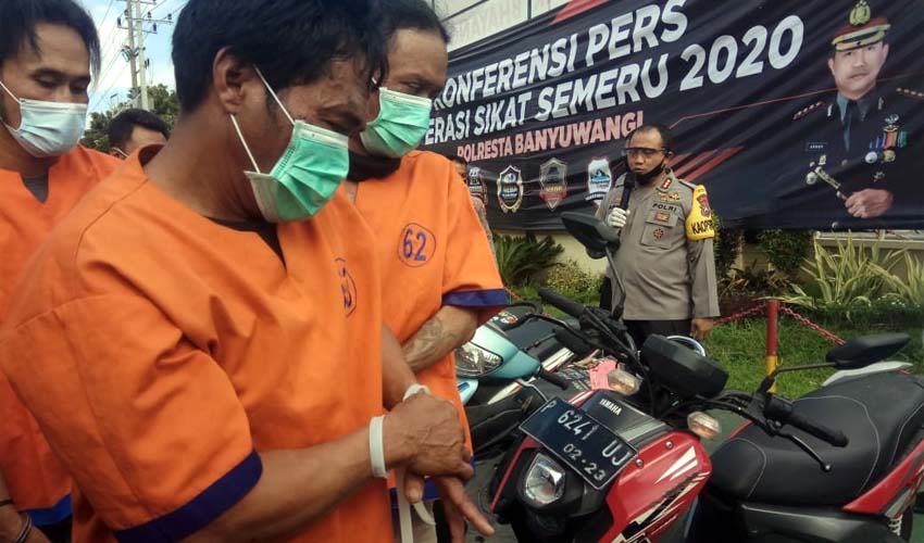 Operasi Sikat Semeru 2020, Polresta Banyuwangi Sikat 78 Tersangka